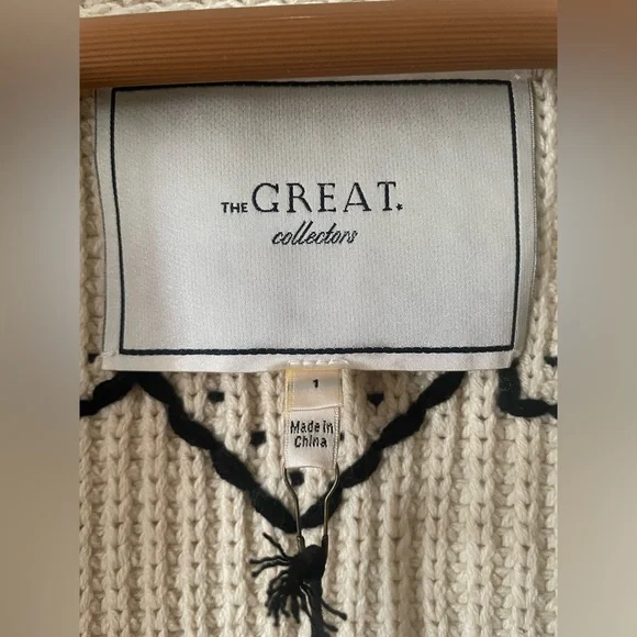 The Great. The Horse Lodge Cardigan in Cream • NWT - Picture 8 of 10